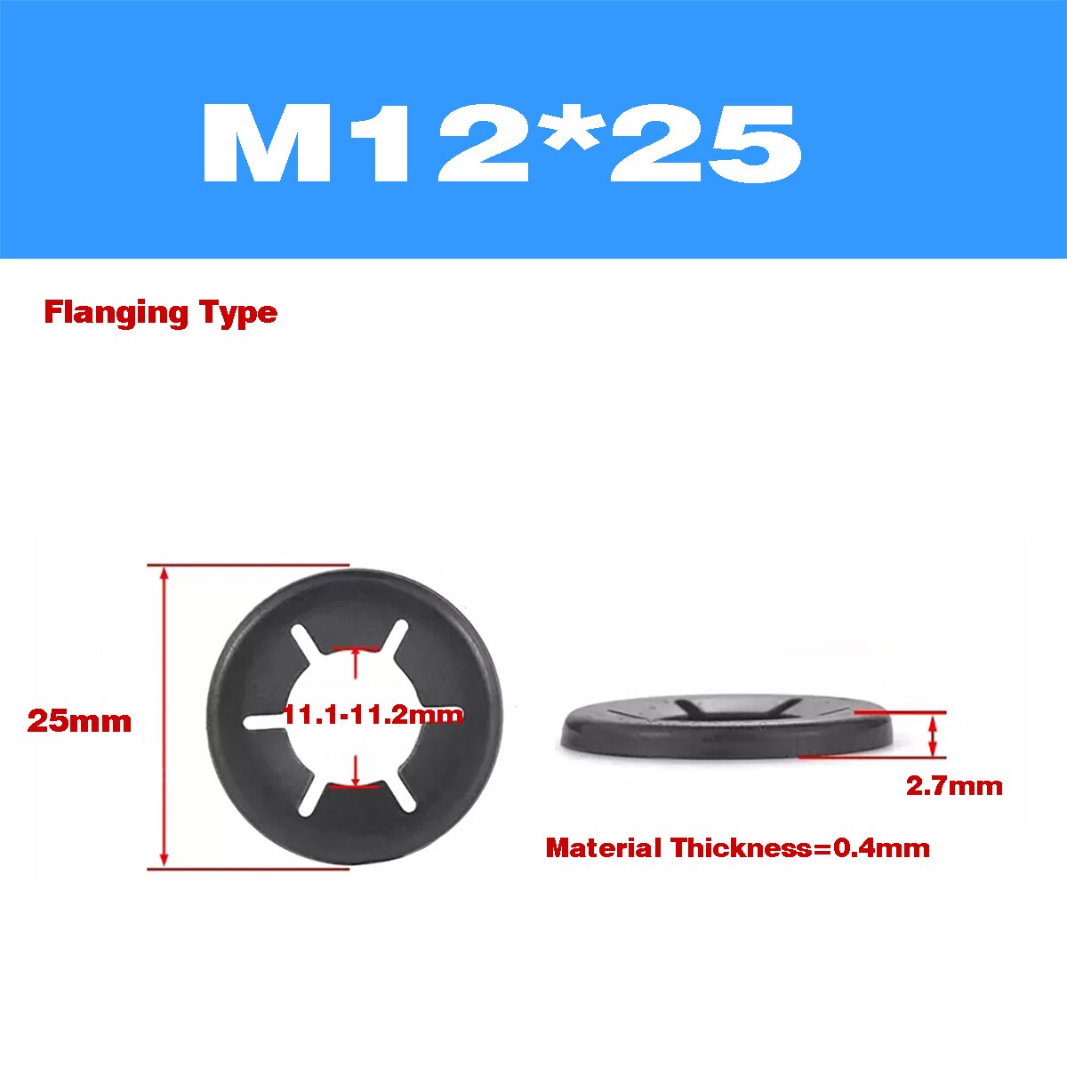 

Пружинные стопорные кольца из марганцевой стали M3M4M6M12