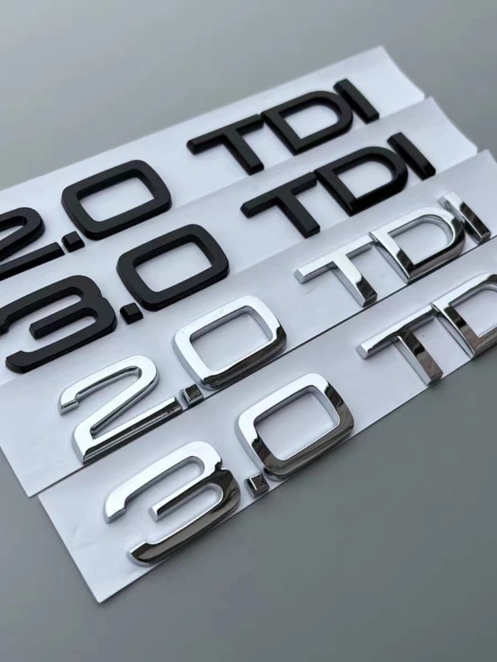 

Автомобильные 3D ABS 2,0 3,0 TDI буквы логотип значок эмблема наклейки для Audi A3 A4 A6 A8 A5 Q3 Q5 Q7 Q2 V6 аксессуары