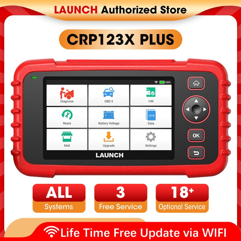 

LAUNCH CRP123X Plus OBD2 сканер DIY считыватель кодов автомобильный диагностический инструмент автоскоп автомобильное сканирование автодиагностика OBD бесплатное обновление