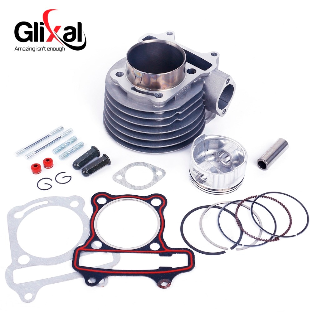 

Комплект цилиндров Glixal GY6 150cc для китайского скутера, цилиндр 57,4 мм, комплект с поршнем для 4T 157QMJ JONWAY ZNEN для мопеда Roketa ATV