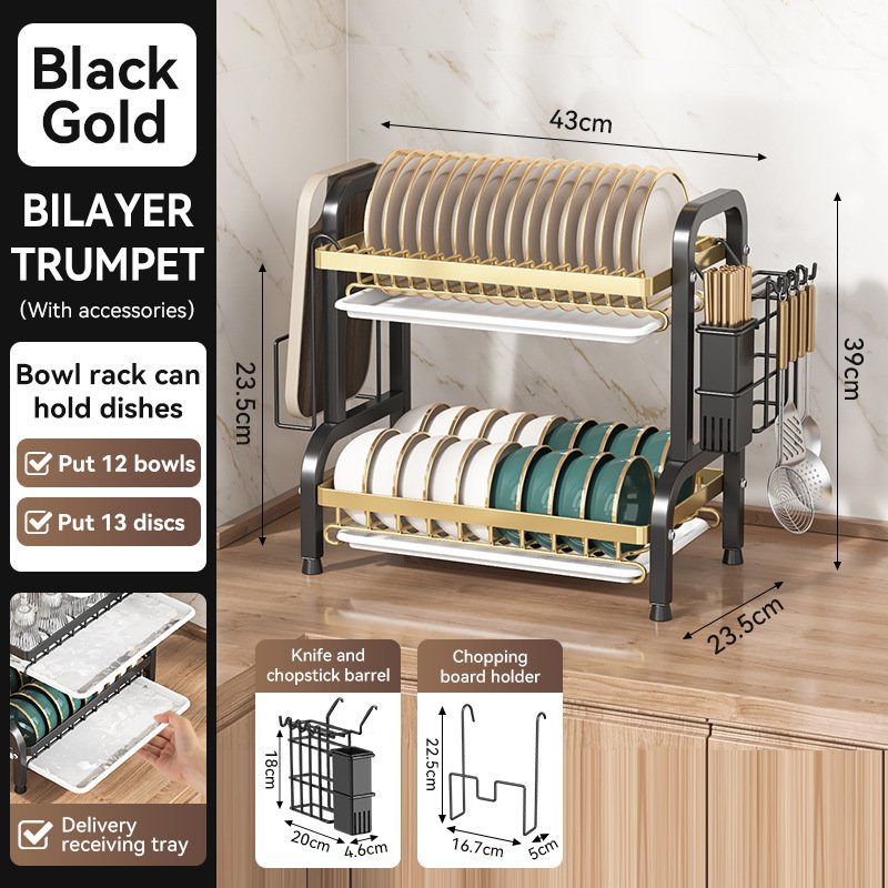 

Сушилка для посуды Компактная кухонная полка для посуды Набор сливных досок Большая нержавеющая сушилка для посуды с держателем для посуды