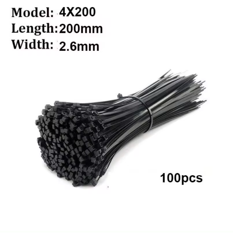 

Кабельные стяжки черные/красные Nylon 4x200 мм 100 шт.