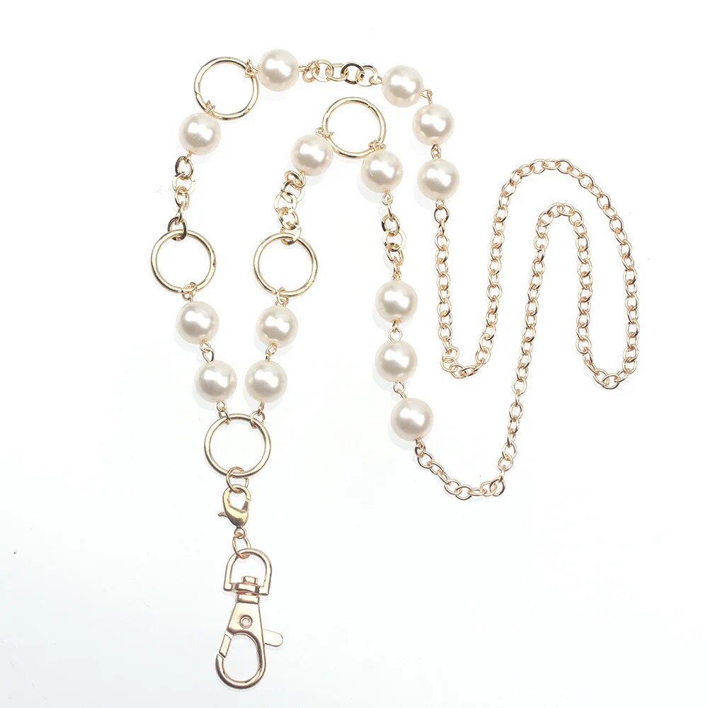 

Синий шнурок для бейджа Blue Beads Lanyards