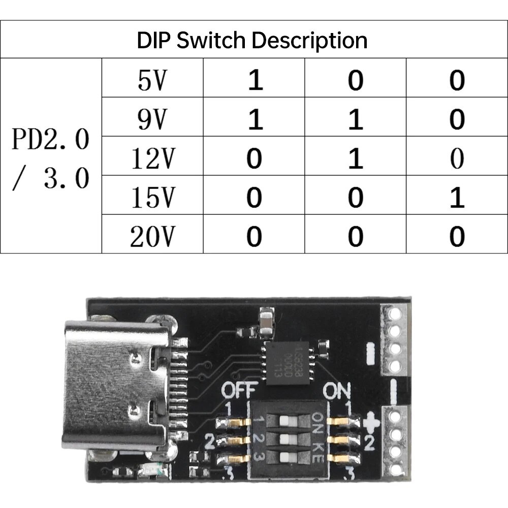 

Плата-приманка Aideepen PD2.0 3.0 TYPE-C 100 Вт
