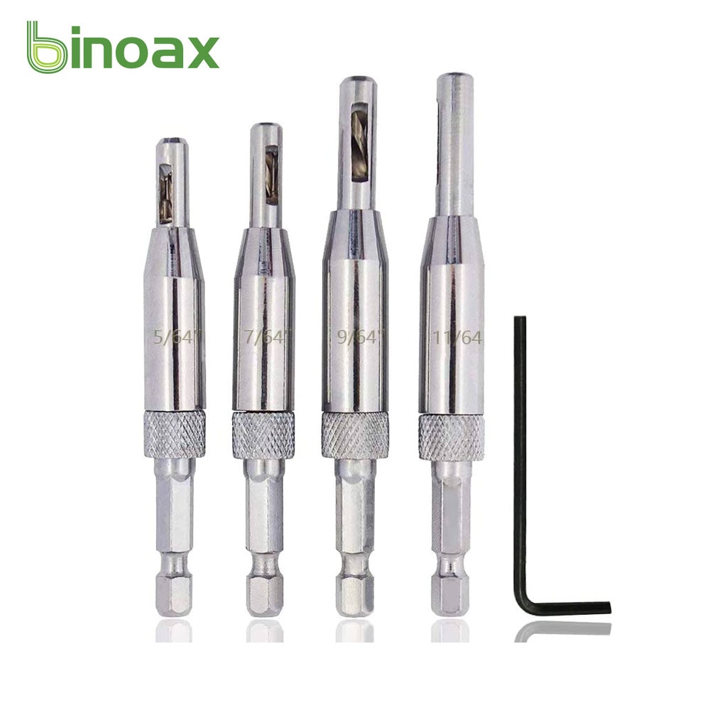

Binoax 4 Шт. Самоцентрирующийся Набор Быстроразъемных Сверл Для Деревообработки