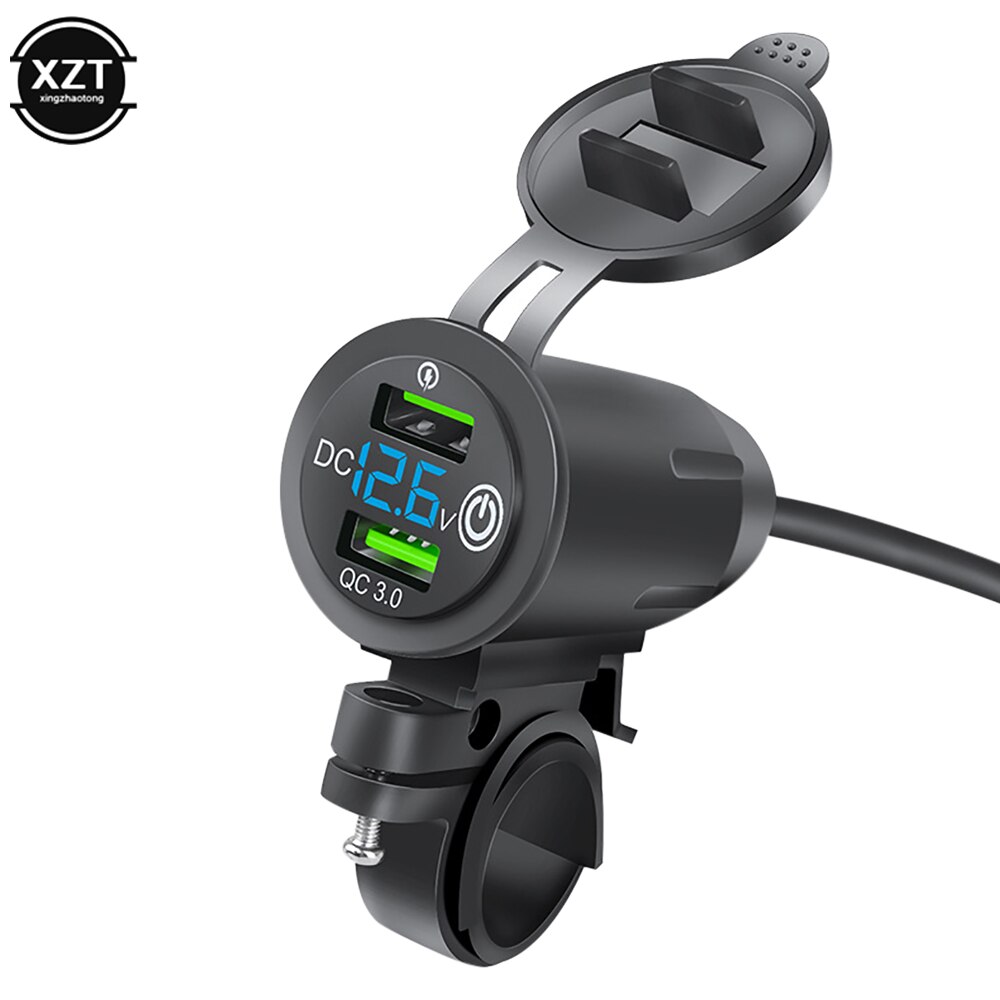 

Модифицированное зарядное устройство для мотоцикла с двумя USB-портами QC 3,0