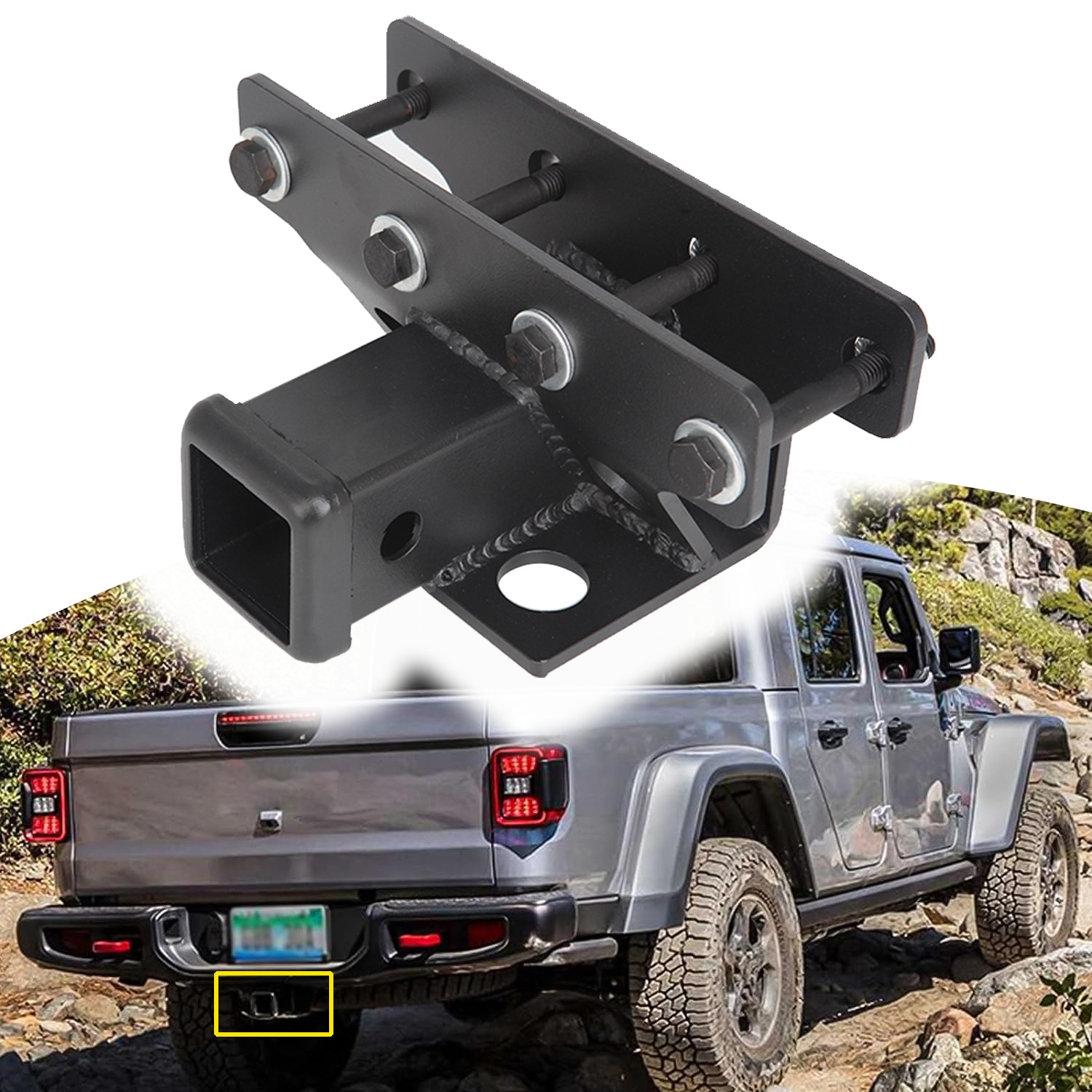 

Прицепная сцепка, 2-Дюймовая буксирная сцепка, приемник для Jeep Gladiator JT 2019-2024