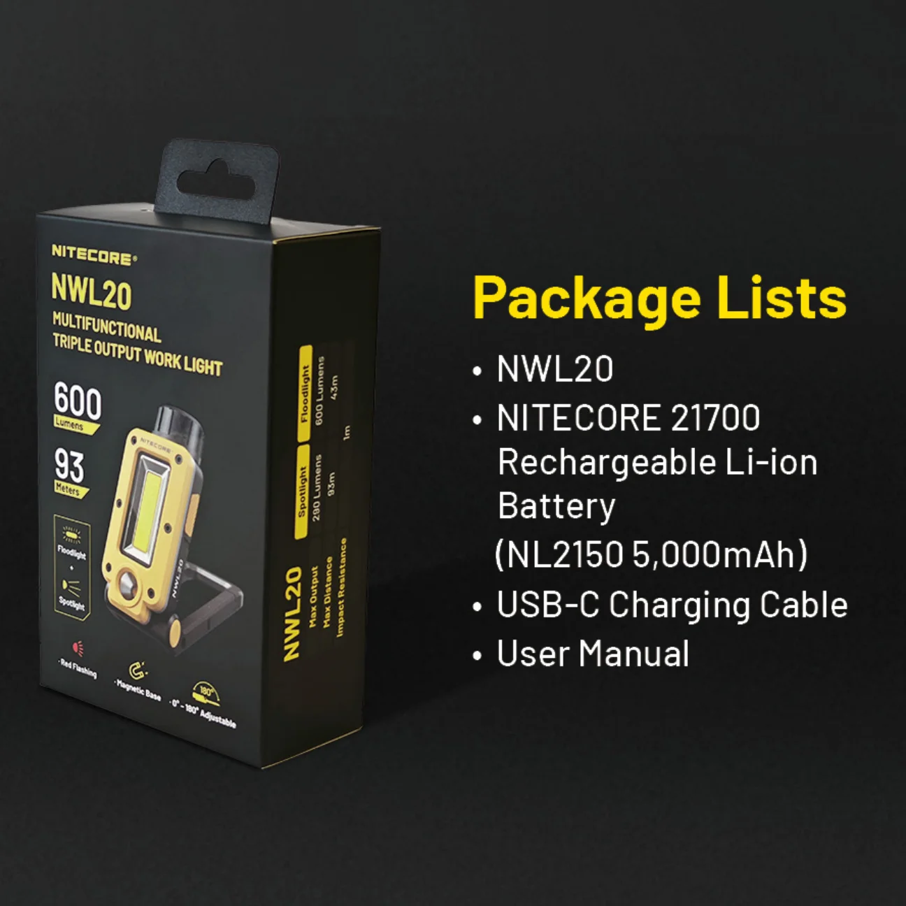 

NITECORE NWL20 Многофункциональный фонарь