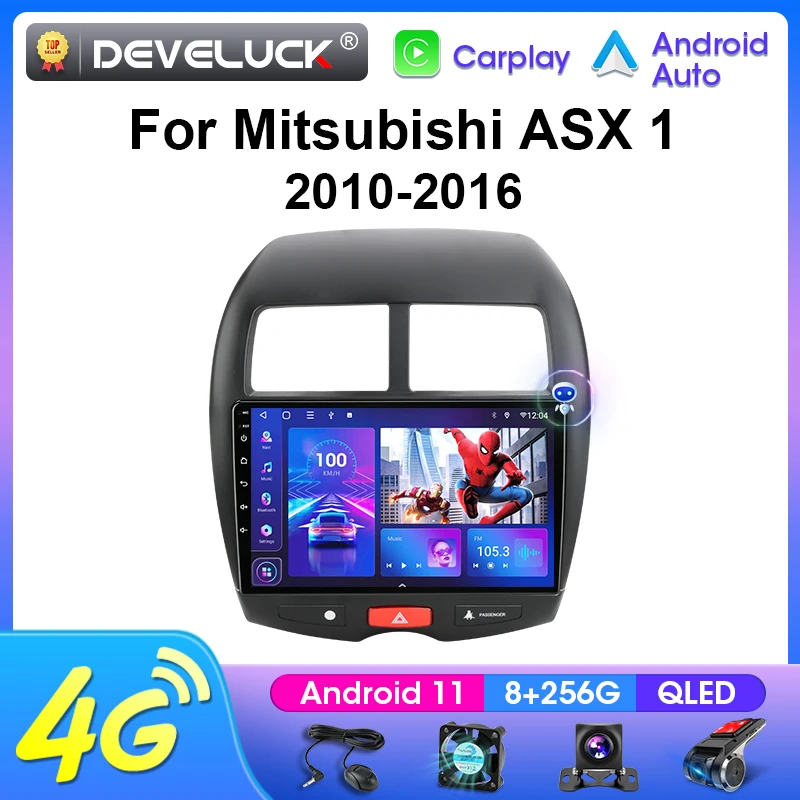 

2 Din Android 12 Автомобильный стерео радио Мультимедийный видеоплеер для Mitsubishi ASX 1 2010-2016 2011 Навигация GPS 4G WIFI Carplay