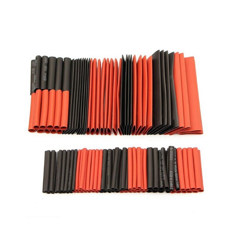 

Термоусадочные трубки 127 шт./компл., термостойкие полиолефиновые трубки в ассортименте, изолированные трубки, комплект для обмотки проводов и кабелей