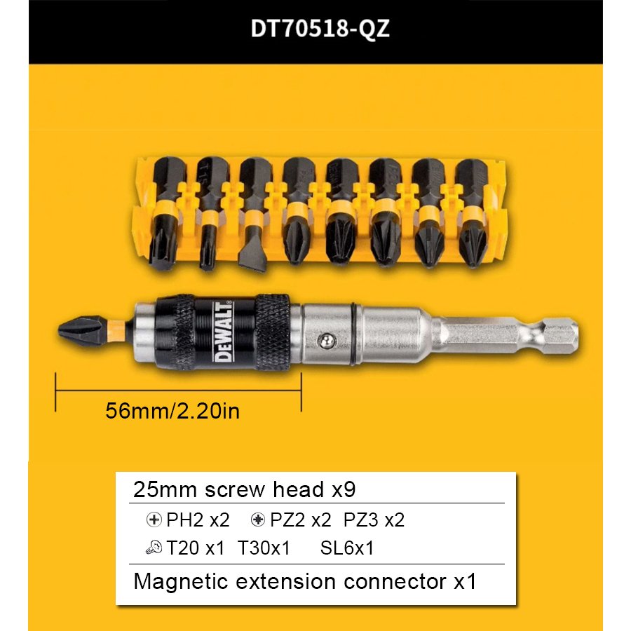 

Наконечники DEWALT DT70518 для шуруповерта