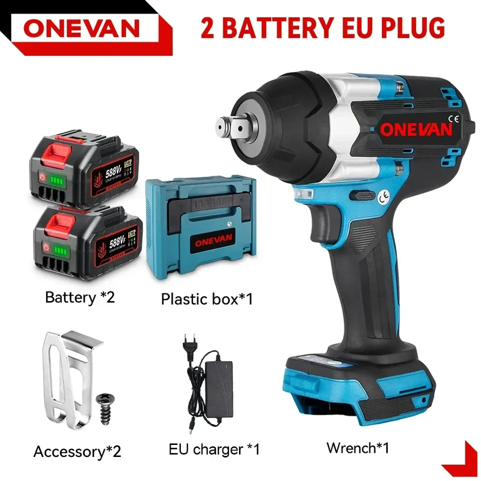 

ONEVAN 1800N.M бесщеточный ударный гайковерт для аккумулятора Makita 18 В