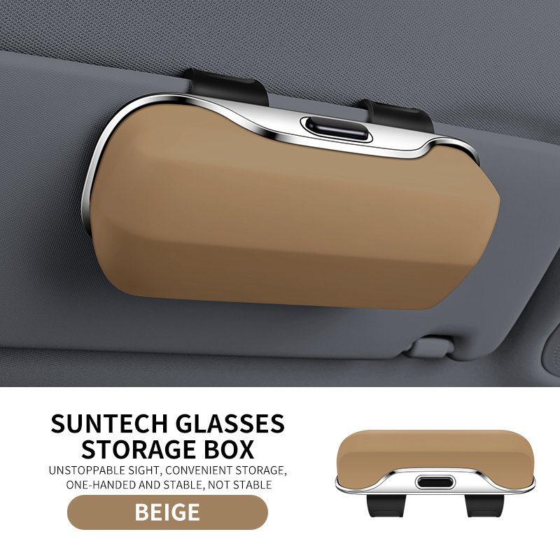 

Universal Car Sunglasses Holder Sun Visor Clip On ABS Eyeglass Case For All Cars Heat Resistant Anti Slip Design Multi Vehi Use