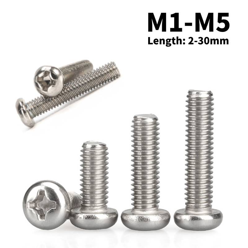 

Никелированные винты с круглой головкой M1-M5