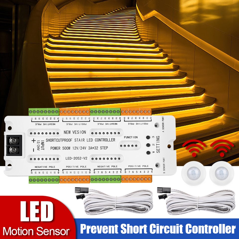 

RGB-контроллер для лестничного освещения DC12V/24V 32 каналов