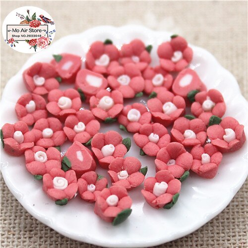 

50 шт. керамические цветы Ywbeads 6 мм смешанного цвета