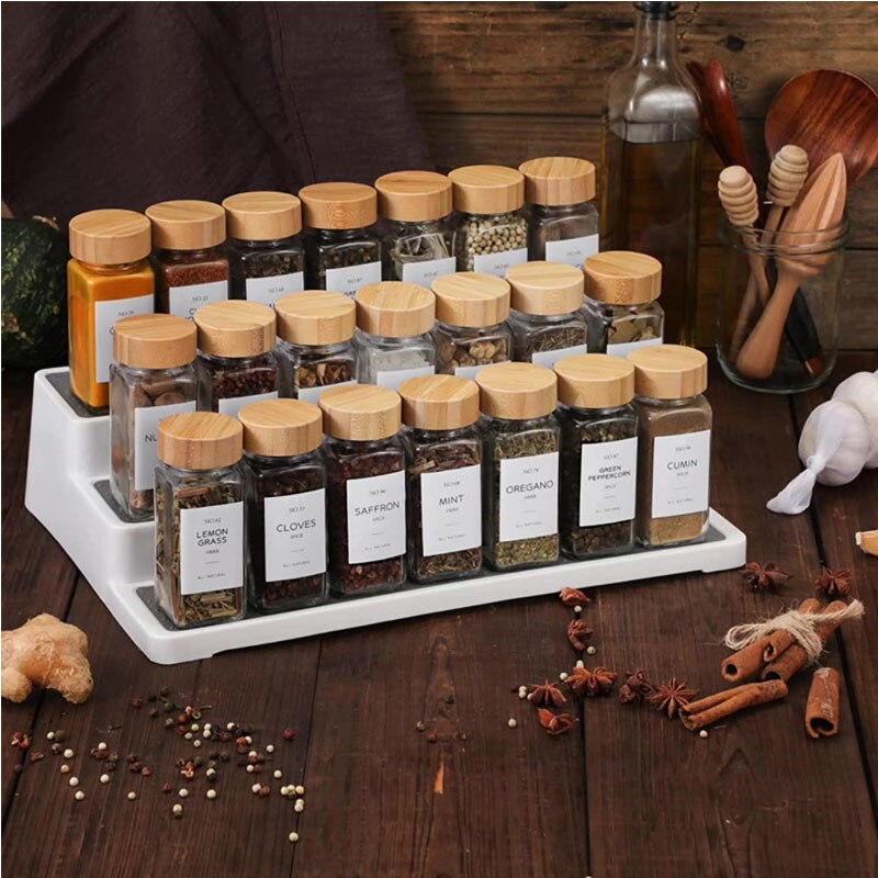 

Стеклянные квадратные бутылки для специй, 2 шт