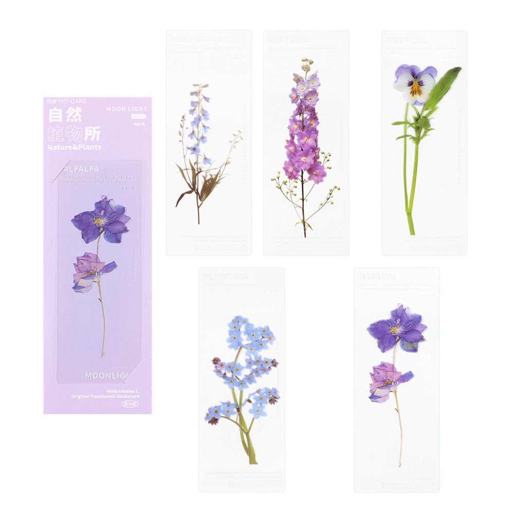 

Закладки для книг из пластика Nature Plants