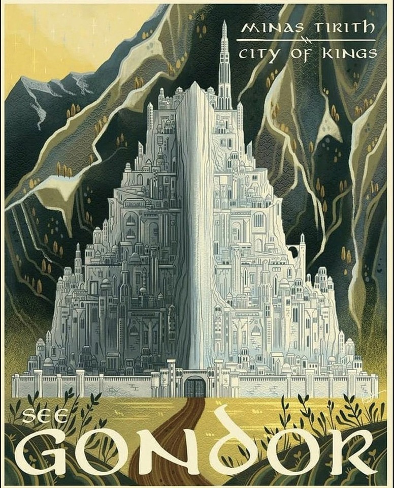 

Ретро плакат Властелин колец на холсте