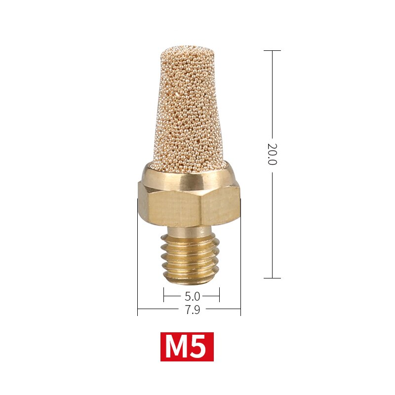 

Пневматический латунный для глушителя выхлопного звука BSL M5 1/8 "1/4" 3/8 "1/2" глушители фитинг Шум фильтр редукционный разъем Медь