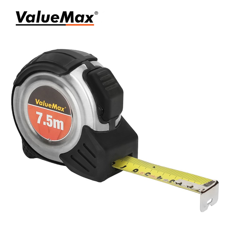 

Измерительная рулетка ValueMax 7,5 м, стальная Метрическая рулетка, автоматическая блокировка, выдвижное измерение расстояния, деревообрабатывающий измерительный инструмент