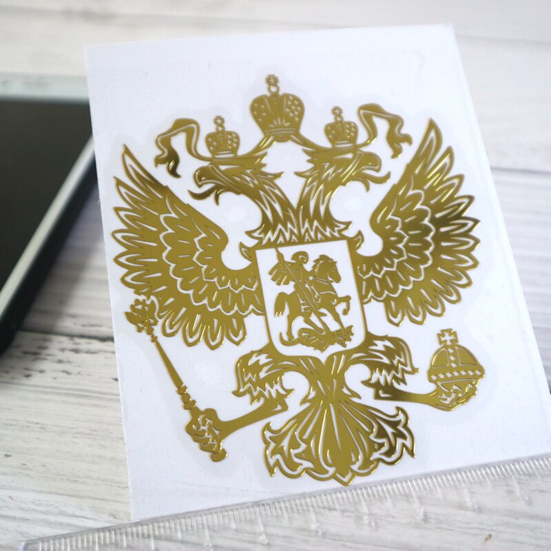 

3D герб оружия CK2725 #, Металлическая Автомобильная наклейка, эмблема Российской Федерации орла, автомобильные наклейки для автомобиля