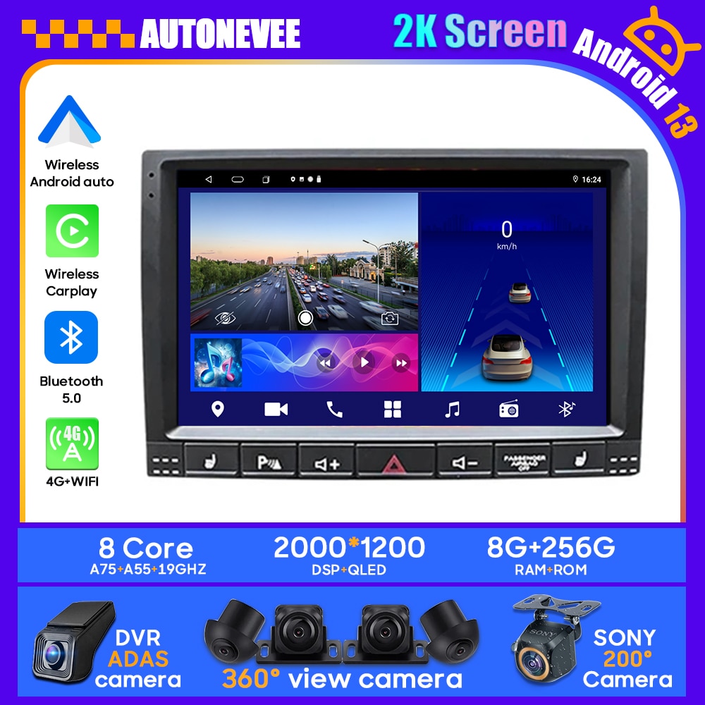 

Для Volkswagen VW Touareg 2002-2012 Автомобильный радиоприемник Android Авто Стерео навигация Мультимедийный плеер Carplay Auto 4G BT Wi-Fi без 2din