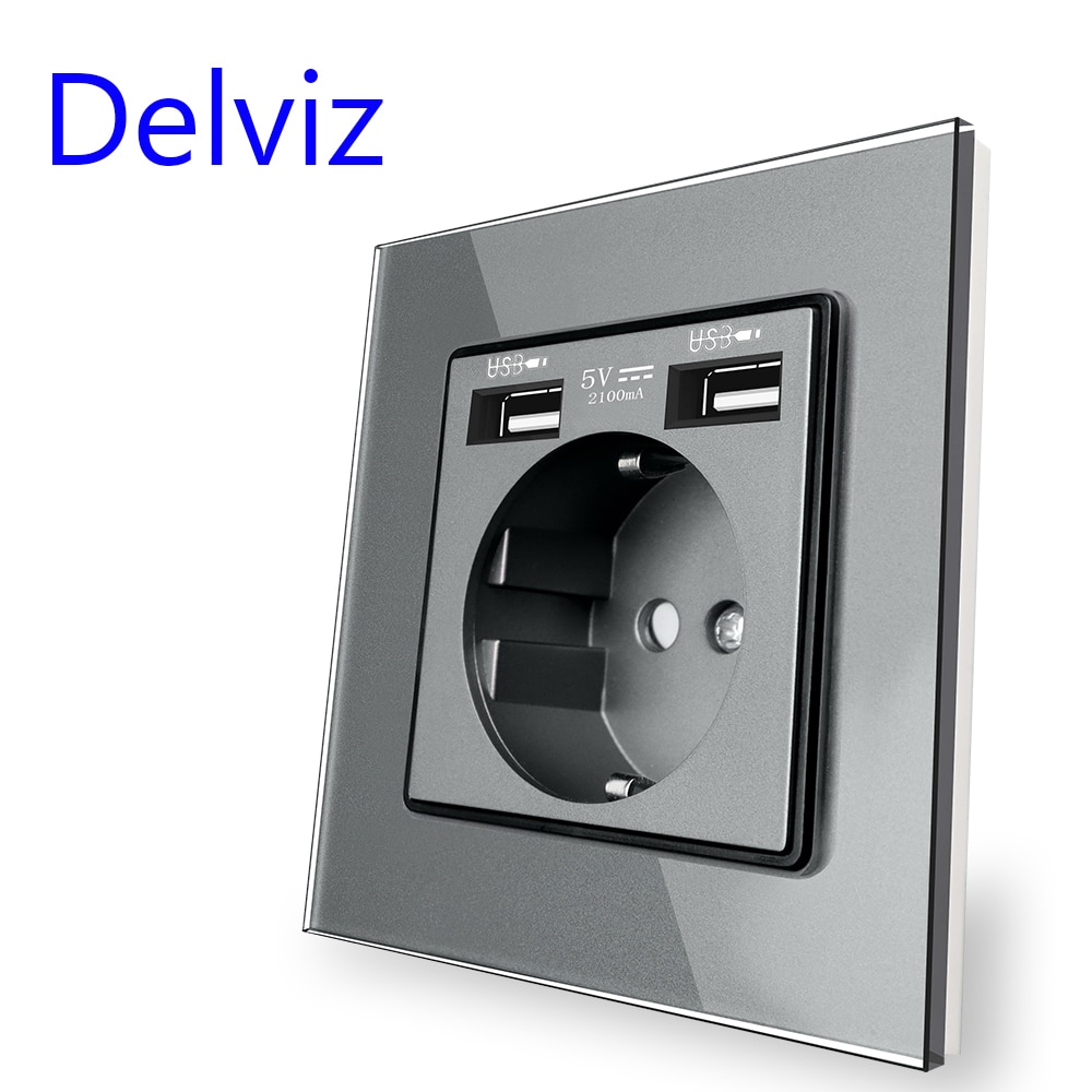 

DELVIZ Розетка с двумя USB-портами