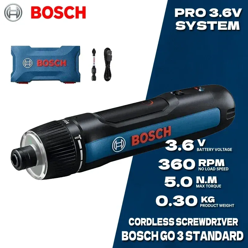 

Аккумуляторная отвертка Bosch GO 3