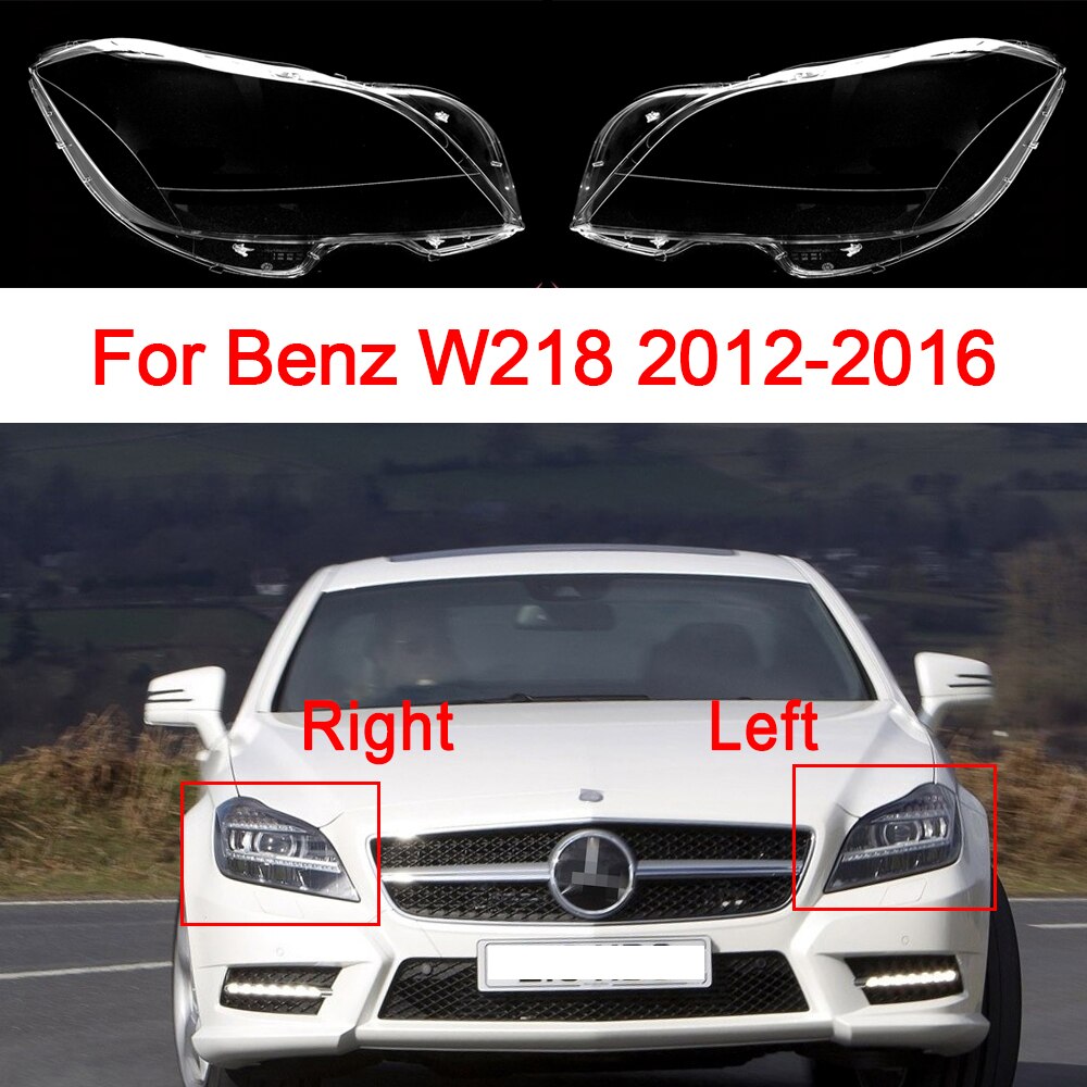 

Стекло автомобильной фары для Benz W218 CLS 2012-2016, сменное автомобильное легкое стекло, прозрачный корпус фары, автомобильные аксессуары