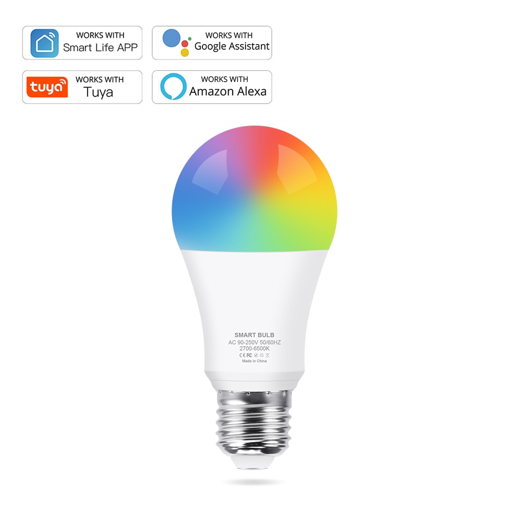 

Smart LED лампа Gleco E27 15Вт RGB+белый свет