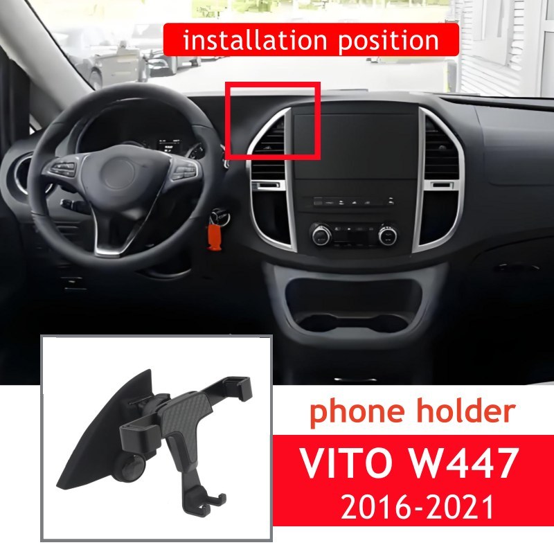 

Держатель телефона для Mercedes Benz Vito W447 2021 2020 2019 2018 2017 2016, мобильный кронштейн, аксессуары для интерьера