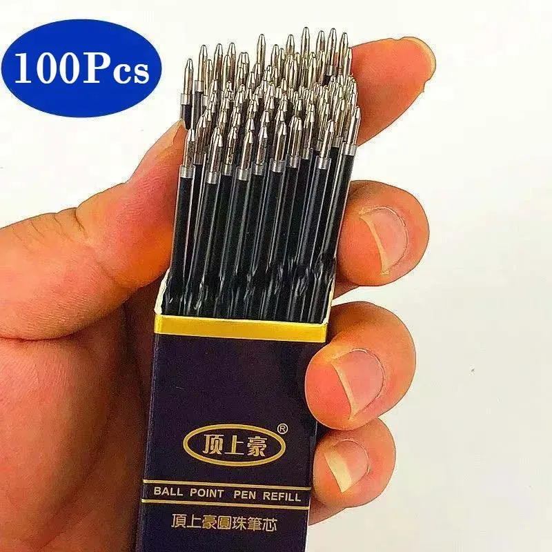 

Стержни для шариковых ручек MROOFUL 100 шт., 0,7 мм, синий/черный/красный