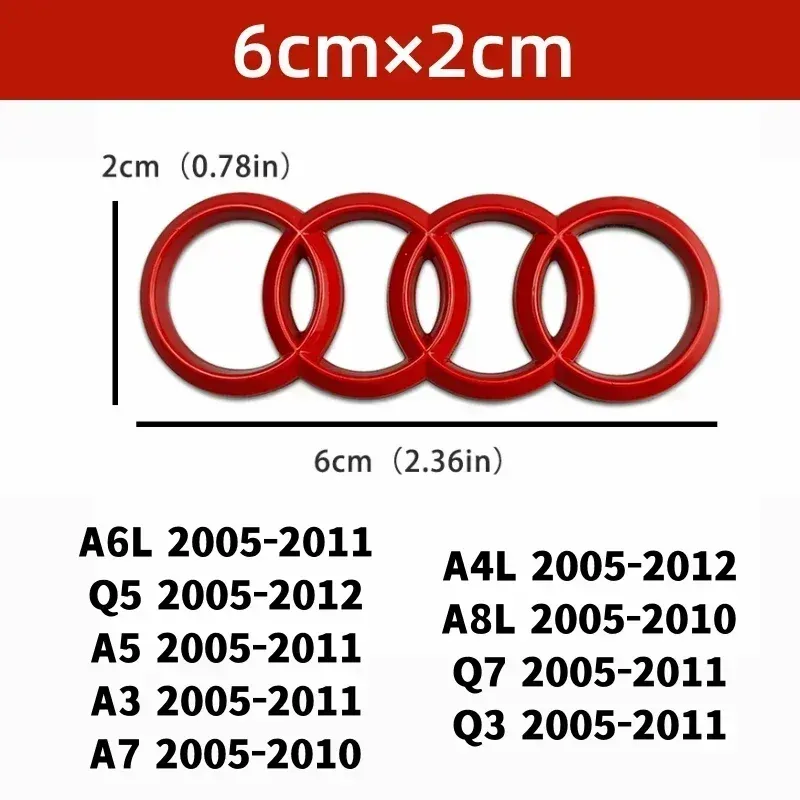 

Автомобильная эмблема на руль, замененная наклейка для Audi Logo A6L A3 A4 A5 A6 A7 A8 Q6 Q7 Q8 TT S5 S7 S8 RS7 RS6 Sline, авто наклейки