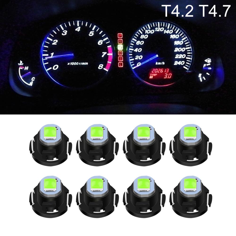 

8 шт T3 T4.2 T4.7 светодиодные лампы 3030SMD автомобильные светодиоды с чипом Подсветка салона приборной панели потепления индикатор клин авто габаритный фонарь 12V
