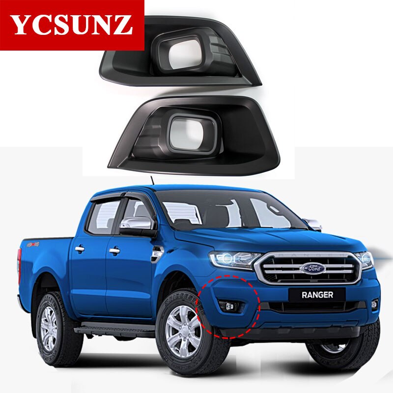 

Хромированная крышка противотуманной фары из АБС-пластика для Ford Ranger Wildtrak T8 2019 2020 2021, аксессуары, внешняя крышка капота автомобиля YCSUNZ
