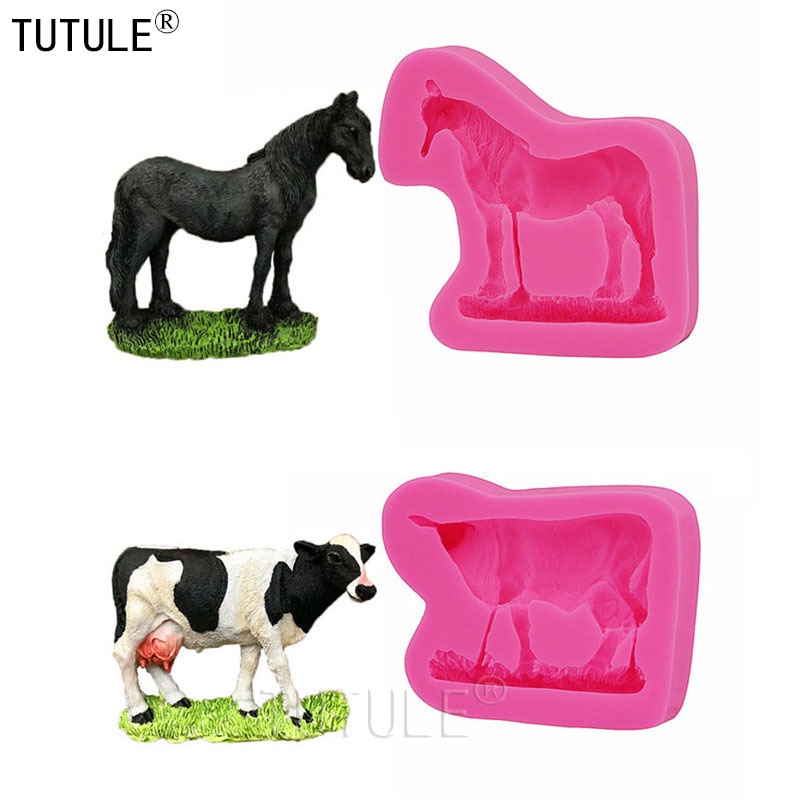 

Форма для полимерной глины TUTULE, набор корова лошадь