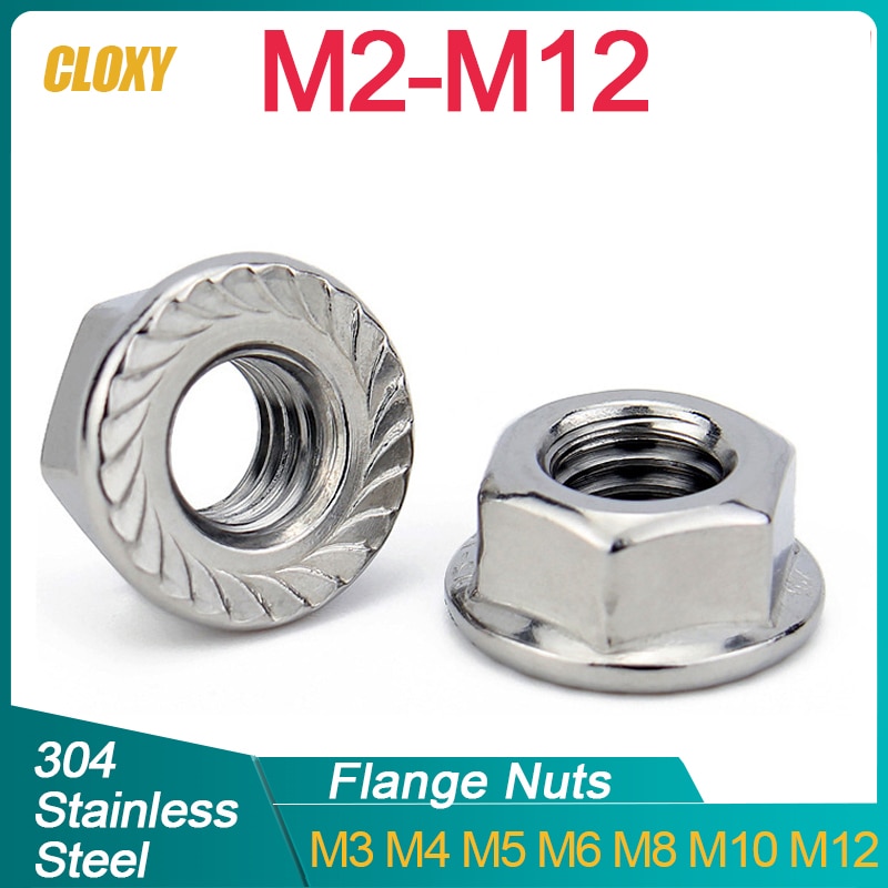 

CLOXY Фланцевые гайки из нержавеющей стали M3-M12