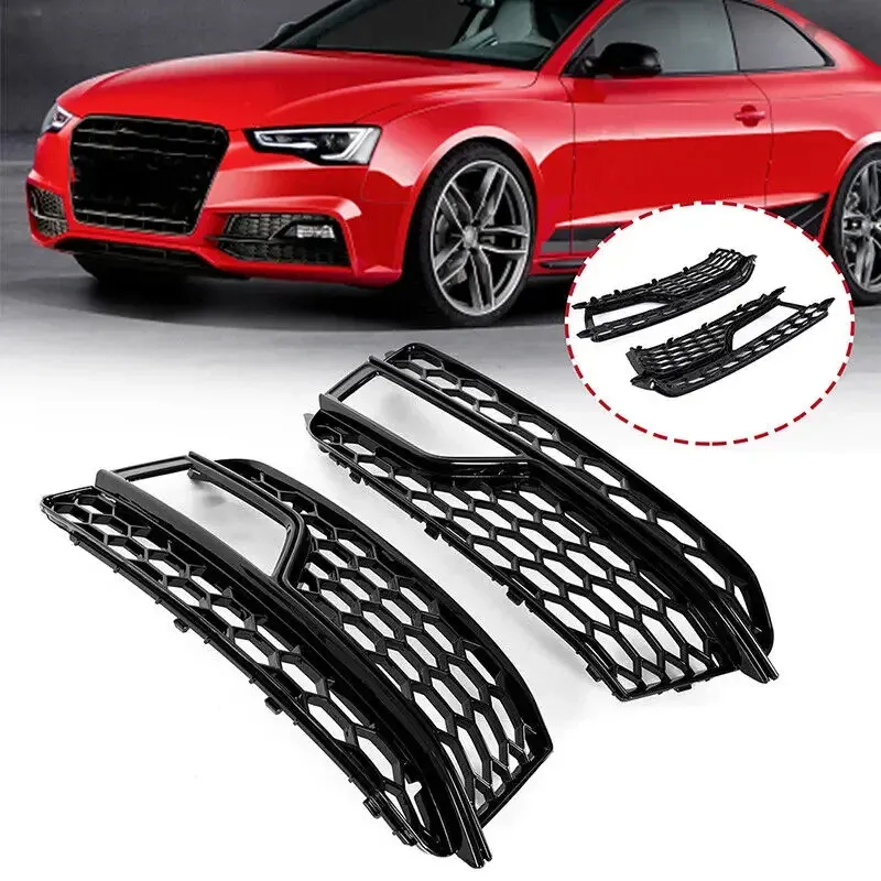 

2X автомобильный передний противотуманный фонарь, крышка решетки для Audi S5 A5 S-Line 2013 2014 2015 2016, сотовый бампер, комплект кузова 8T 0807682 М