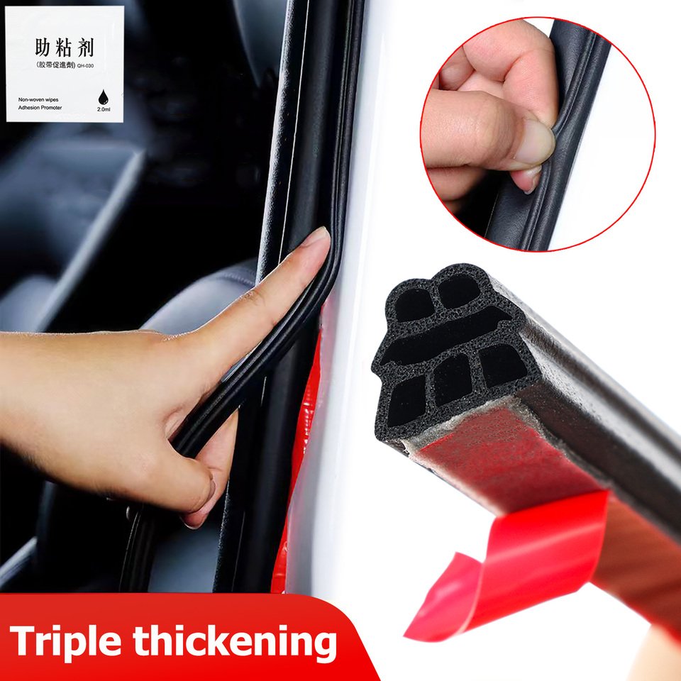 

5 м 3-слойная резиновая уплотнительная лента для двери автомобиля, двухслойная защита, шумоизоляция, уплотнитель багажника автомобиля, уплотнитель, автомобильные аксессуары