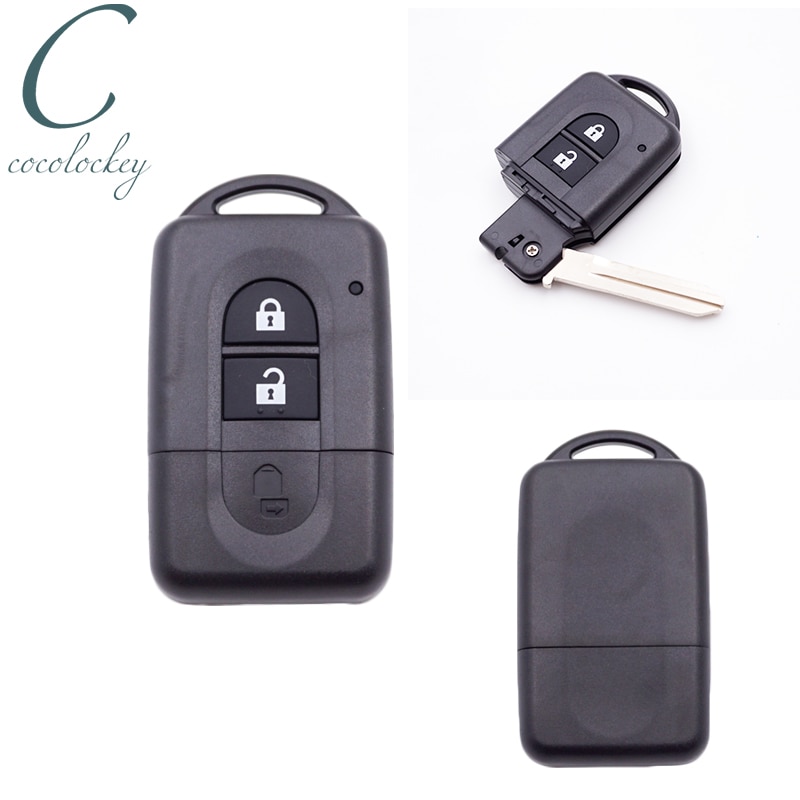

Cocolockey автомобильный брелок для NISSAN MICRA K12 QASHQAI JUKE DUKE XTrail NAVARA 2 кнопки дистанционного ключа с необрезанным лезвием