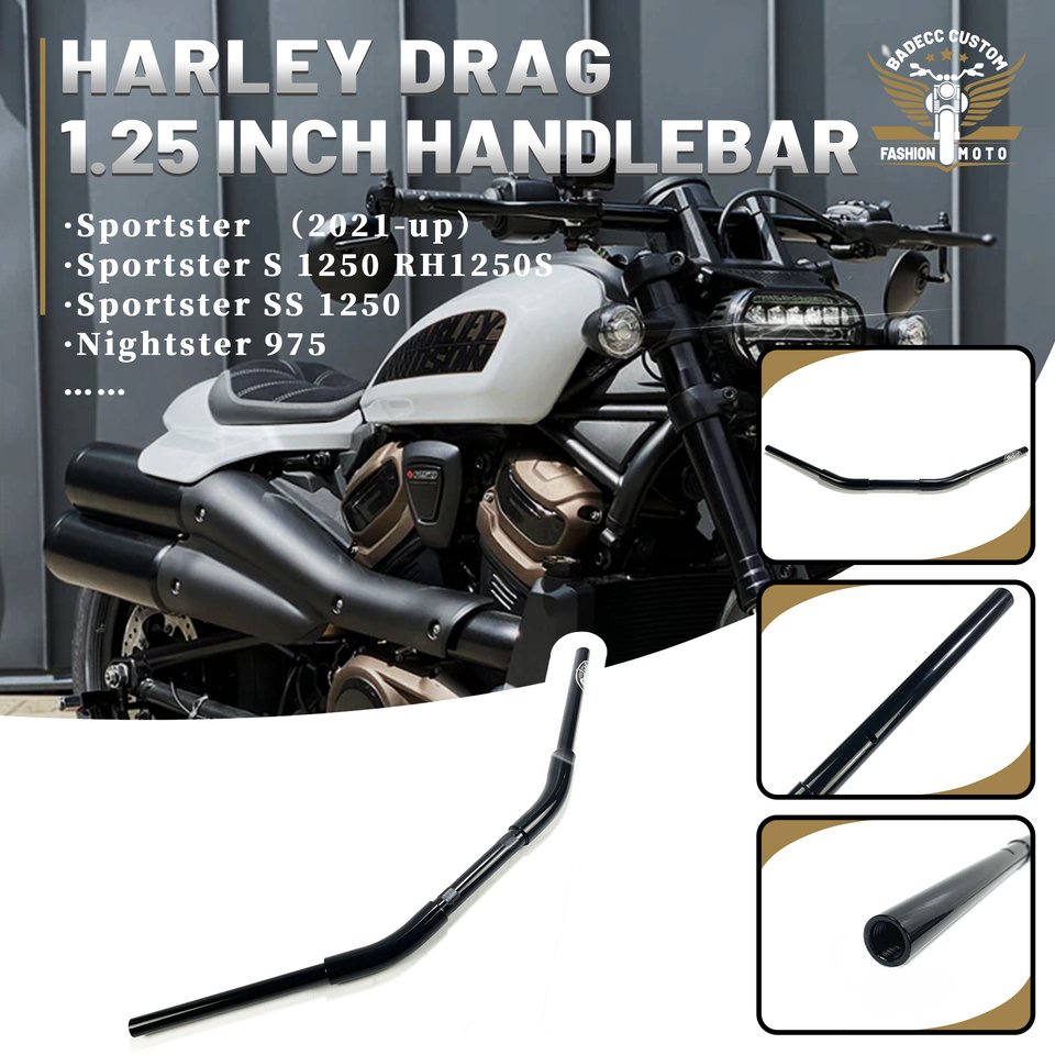 

Рукоятка для Руля Мотоцикла 1-1/4 дюйма, 7/8 дюйма, 22 мм, для Harley Sportster S 1250 RH1250S Nightster 975 2021-up