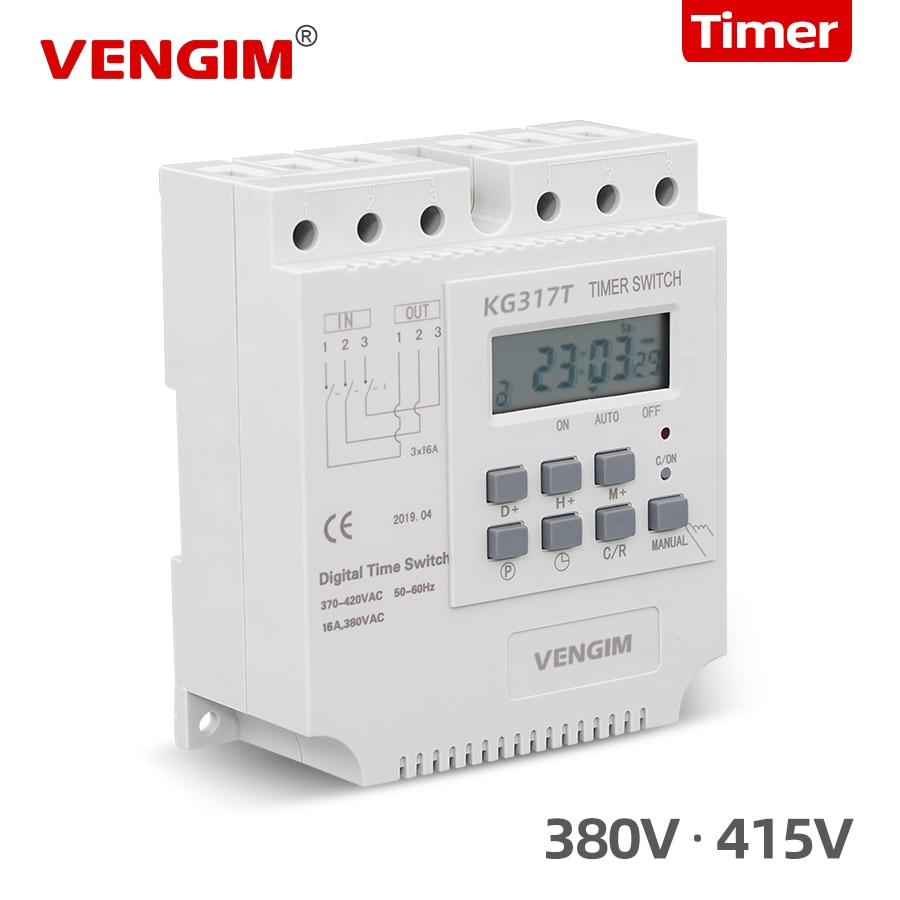 

Таймер 380V 415V, трехфазный таймер, программируемый цифровой таймер на 7 дней на неделю