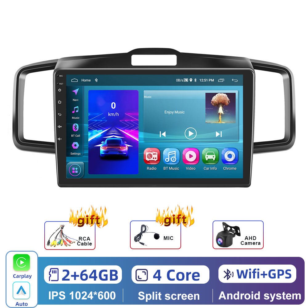 

Автомобильный мультимедийный видеоплеер Podofo, автомагнитола 2DIN с 4G CarPlay для Honda Freed 1 Спайк 2008-2016 Android Радио экран