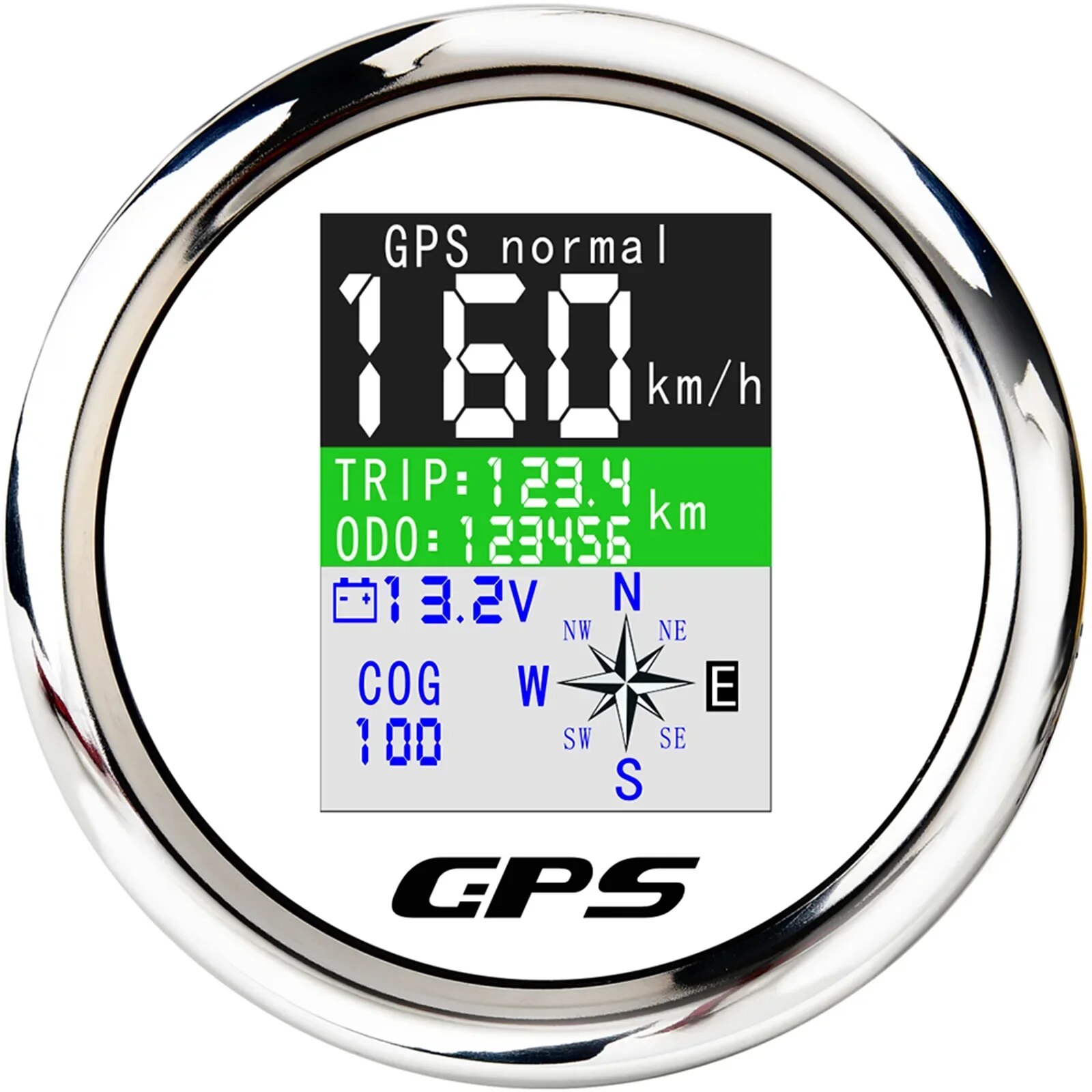 

Цифровой GPS-спидометр 85 мм, одометр с GPS-антенной, TFT-экраном, IP67, водонепроницаемый вольтметр для 12 В, 24 В, лодки, автомобиля, мотоцикла