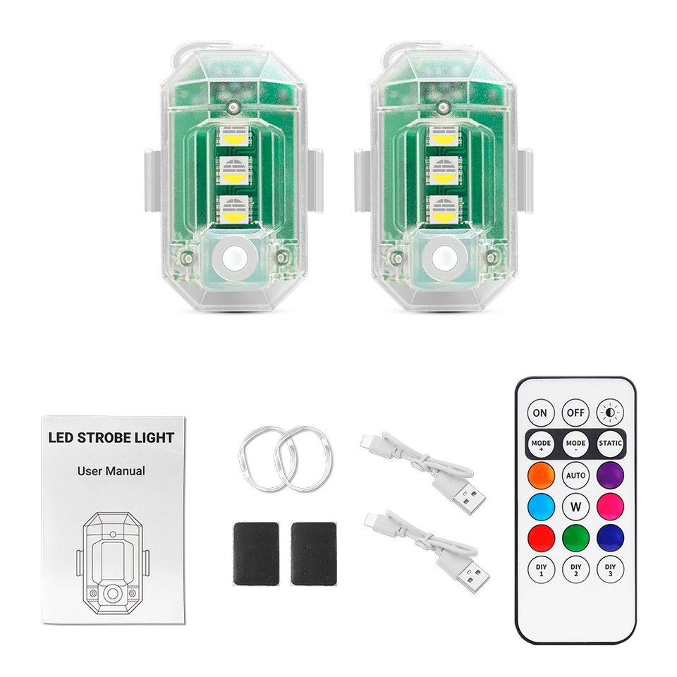 

Стробоскоп с дистанционным управлением, RGB USB, перезаряжаемый, защита от столкновений