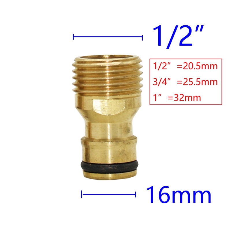 

Быстроразъемный соединитель для полива LWHRR латунный 1/2" 3/4" 1"