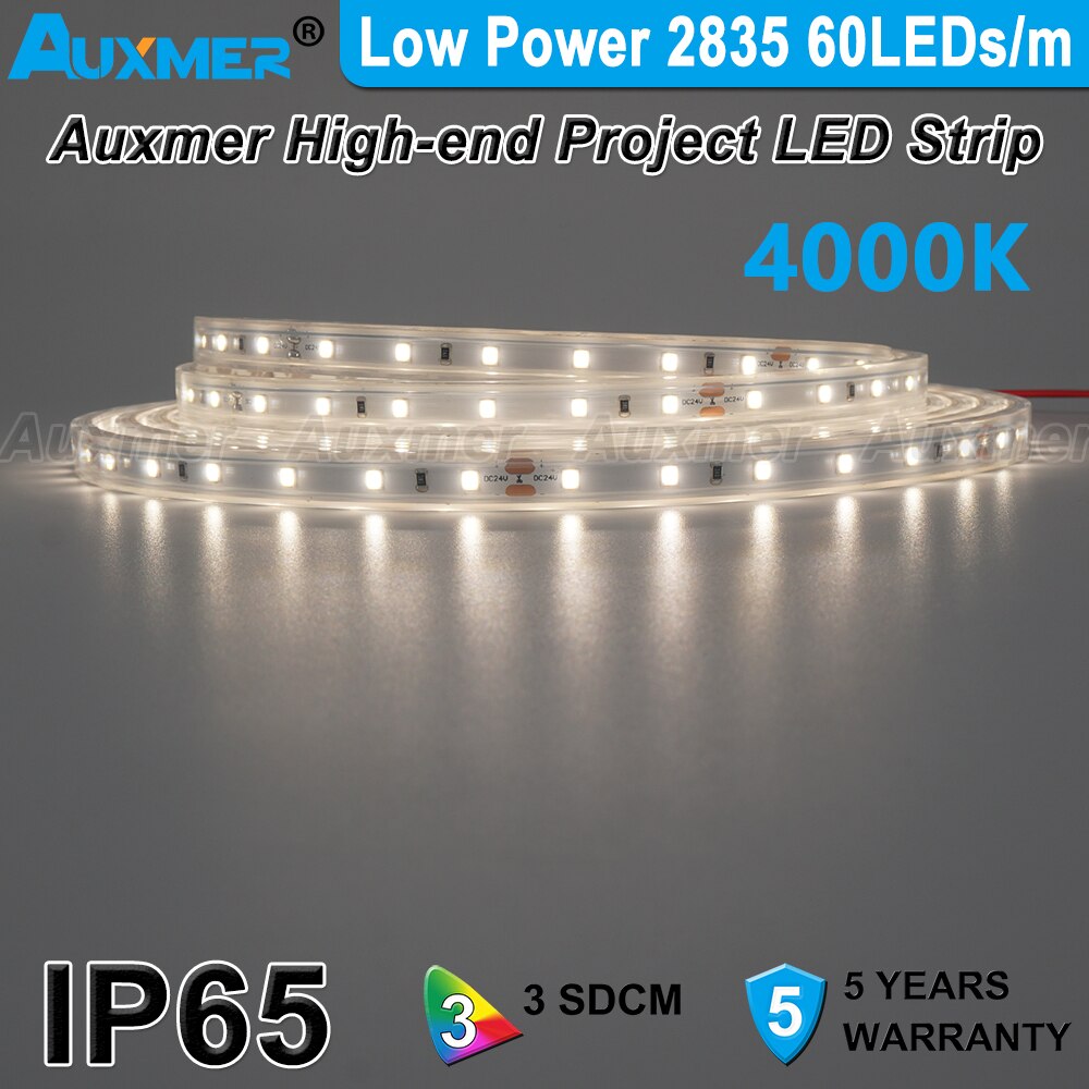 

Светодиодная лента Auxmer 2835 60 LEDs/m IP65 12/24V 5м