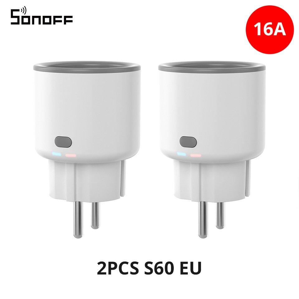 

SONOFF S60 EU Wi-Fi умная розетка 1-5 шт.