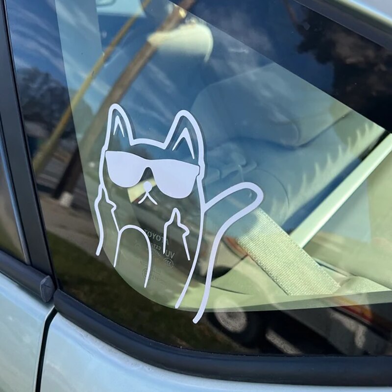 

FLUFF YOU Cat забавные наклейки и наклейки для стайлинга автомобилей, виниловые аксессуары для окон с героями мультфильмов, водонепроницаемые украшения, этикетки «сделай сам»